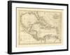 Chart of the West Indies, c.1811-Mathew Carey-Framed Art Print