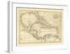 Chart of the West Indies, c.1811-Mathew Carey-Framed Art Print