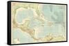 Chart of the West Indies Sea Depths and Land Elevations-null-Framed Stretched Canvas