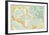 Chart of the West Indies Sea Depths and Land Elevations-null-Framed Giclee Print