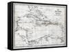 Chart of the West Indies, with the Adjacent Coast of South America, 1830-J&C Walker-Framed Stretched Canvas