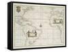 Chart of the Western  Ocean with rhumb lines by Jeremiah Seller, 1705-English School-Framed Stretched Canvas