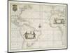 Chart of the Western  Ocean with rhumb lines by Jeremiah Seller, 1705-English School-Mounted Giclee Print