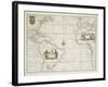 Chart of the Western  Ocean with rhumb lines by Jeremiah Seller, 1705-English School-Framed Giclee Print