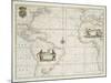 Chart of the Western  Ocean with rhumb lines by Jeremiah Seller, 1705-English School-Mounted Giclee Print