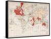 Chart of the World Showing the British Empire, 1901-null-Framed Stretched Canvas