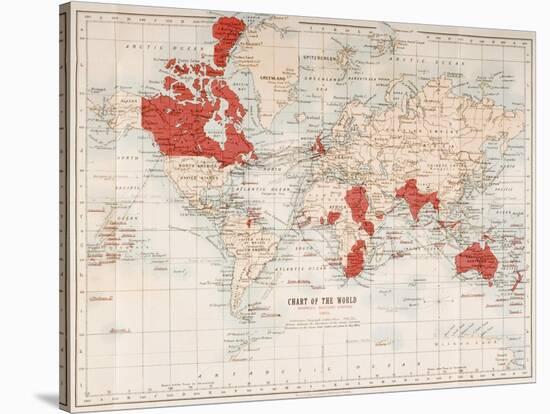 Chart of the World Showing the British Empire, 1901-null-Stretched Canvas