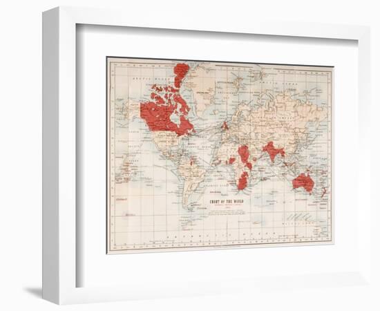 Chart of the World Showing the British Empire, 1901-null-Framed Giclee Print