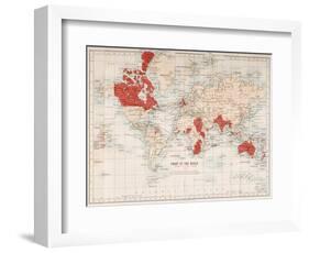 Chart of the World Showing the British Empire, 1901-null-Framed Giclee Print