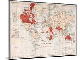 Chart of the World Showing the British Empire, 1901-null-Mounted Giclee Print