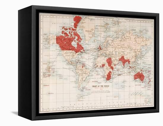 Chart of the World Showing the British Empire, 1901-null-Framed Stretched Canvas