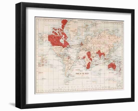 Chart of the World Showing the British Empire, 1901-null-Framed Giclee Print