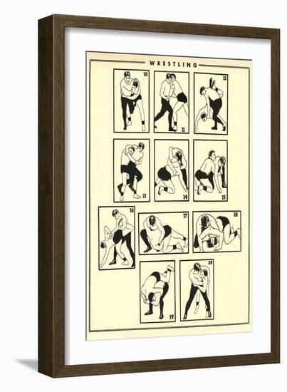 Chart of Wrestling Holds-null-Framed Art Print