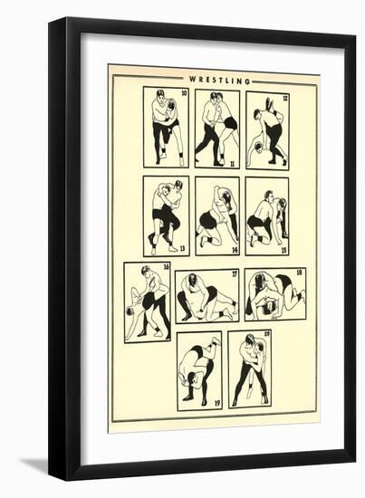 Chart of Wrestling Holds-null-Framed Art Print