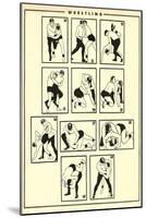 Chart of Wrestling Holds-null-Mounted Art Print