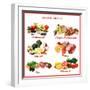 Chart Showing Food Sources of Various Nutrients-Robyn Mackenzie-Framed Art Print