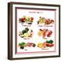 Chart Showing Food Sources of Various Nutrients-Robyn Mackenzie-Framed Premium Giclee Print