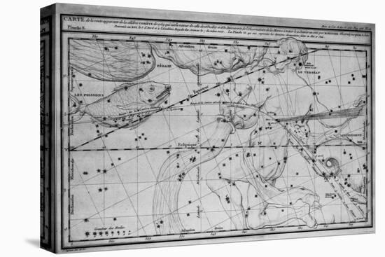 Chart Showing Path of Halley's Comet-null-Stretched Canvas