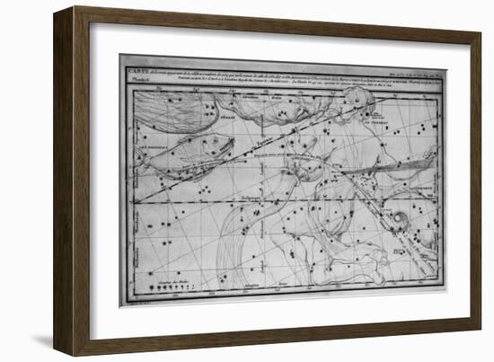 Chart Showing Path of Halley's Comet-null-Framed Giclee Print