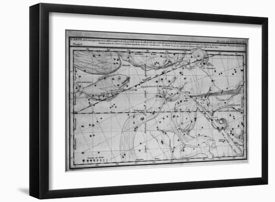 Chart Showing Path of Halley's Comet-null-Framed Giclee Print