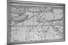 Chart Showing Path of Halley's Comet-null-Mounted Giclee Print