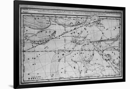 Chart Showing Path of Halley's Comet-null-Framed Giclee Print