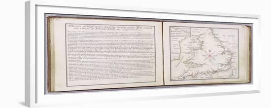 Chart Showing the Sea Coast of England and Wales-Thomas Badeslade-Framed Premium Giclee Print