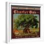 Charter Oak Brand - Charter Oak, California - Citrus Crate Label-Lantern Press-Framed Art Print