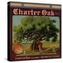 Charter Oak Brand - Charter Oak, California - Citrus Crate Label-Lantern Press-Stretched Canvas