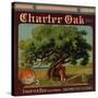 Charter Oak Brand - Charter Oak, California - Citrus Crate Label-Lantern Press-Stretched Canvas