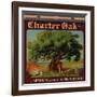 Charter Oak Brand - Charter Oak, California - Citrus Crate Label-Lantern Press-Framed Art Print