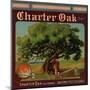 Charter Oak Brand - Charter Oak, California - Citrus Crate Label-Lantern Press-Mounted Art Print