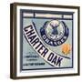 Charter Oak Brand - Charter Oak, California - Citrus Crate Label-Lantern Press-Framed Art Print