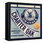 Charter Oak Brand - Charter Oak, California - Citrus Crate Label-Lantern Press-Framed Stretched Canvas