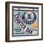 Charter Oak Brand - Charter Oak, California - Citrus Crate Label-Lantern Press-Framed Art Print