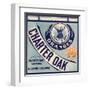 Charter Oak Brand - Charter Oak, California - Citrus Crate Label-Lantern Press-Framed Art Print