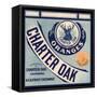 Charter Oak Brand - Charter Oak, California - Citrus Crate Label-Lantern Press-Framed Stretched Canvas