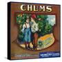 Charter Oak, California, Chums Brand Citrus Label-Lantern Press-Stretched Canvas