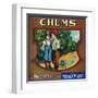 Charter Oak, California, Chums Brand Citrus Label-Lantern Press-Framed Art Print