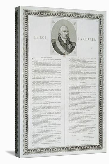 Charter of Louis Xviii (1755-1824) 1814 (Engraving)-French-Stretched Canvas