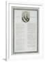 Charter of Louis Xviii (1755-1824) 1814 (Engraving)-French-Framed Giclee Print