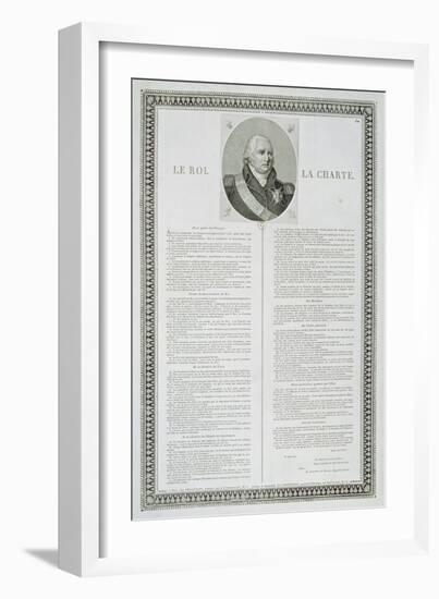 Charter of Louis Xviii (1755-1824) 1814 (Engraving)-French-Framed Giclee Print