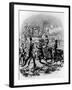 Chartist Meeting at Night, Engraving by S. P. Fletcher-null-Framed Photographic Print