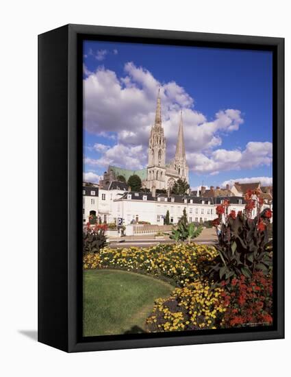 Chartres and Cathedral, Eure-Et-Loir, Centre, France-Charles Bowman-Framed Stretched Canvas