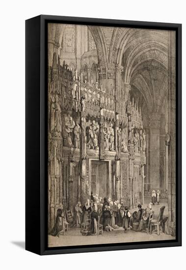 'Chartres', c1820 (1915)-Samuel Prout-Framed Stretched Canvas