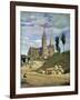 Chartres Cathedral, 1830-Jean-Baptiste-Camille Corot-Framed Giclee Print