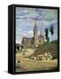 Chartres Cathedral, 1830-Jean-Baptiste-Camille Corot-Framed Stretched Canvas