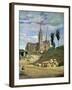 Chartres Cathedral, 1830-Jean-Baptiste-Camille Corot-Framed Giclee Print