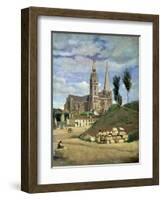 Chartres Cathedral, 1830-Jean-Baptiste-Camille Corot-Framed Giclee Print