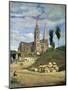 Chartres Cathedral, 1830-Jean-Baptiste-Camille Corot-Mounted Giclee Print